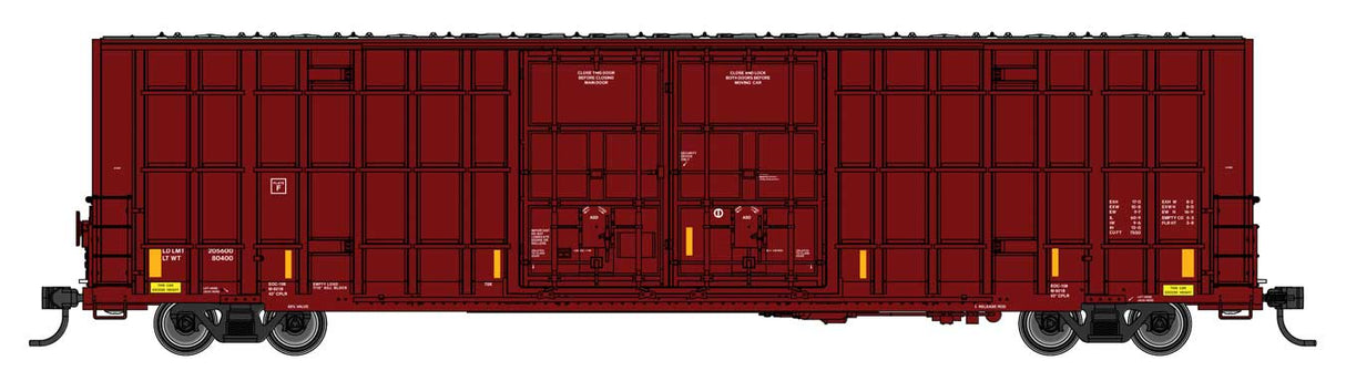 WalthersMainline HO 60' High Cube Plate F Horizontal Post Boxcar - Ready to Run -- Data Only