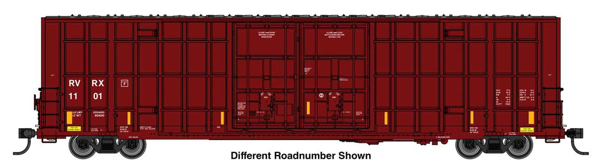WalthersMainline HO 60' High Cube Plate F Horizontal Post Boxcar - Ready to Run -- Riverside Rail RVRX #1109