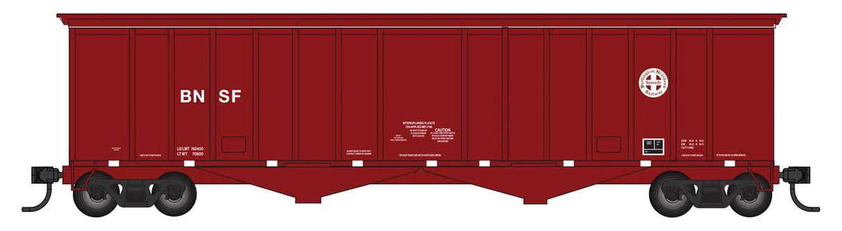 WalthersMainline HO 50' 2-Bay Airslide(R) Covered Hopper - Ready to Run -- BNSF Railway #400978