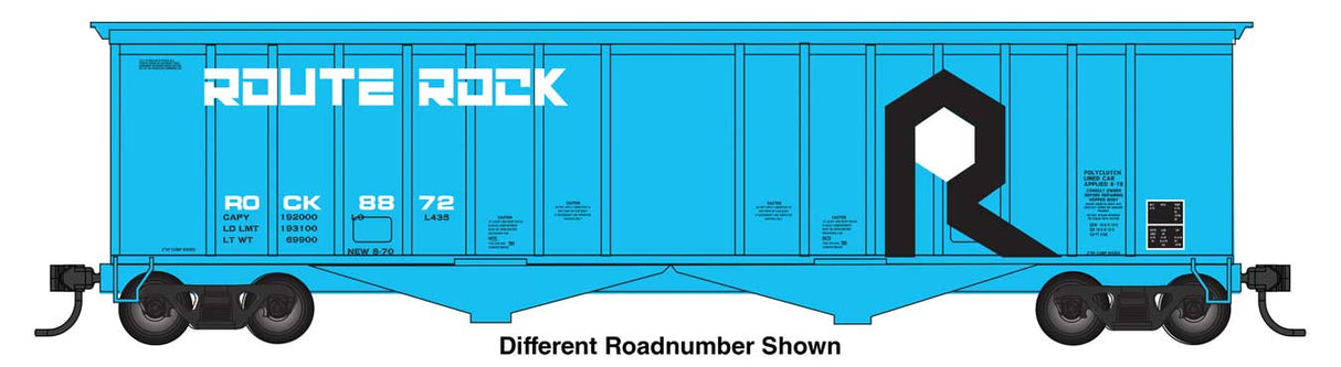 WalthersMainline HO 50' 2-Bay Airslide(R) Covered Hopper - Ready to Run -- Rock Island (RI) #8876
