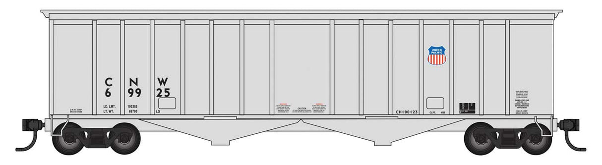 WalthersMainline HO 50' 2-Bay Airslide(R) Covered Hopper - Ready to Run -- Union Pacific (UP) #69925