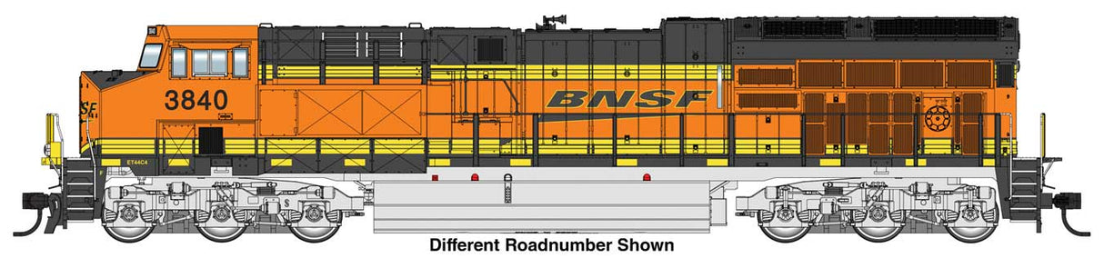 WalthersMainline HO GE ET44AC Evolution Series GEVO Tier 4 - Standard DC -- BNSF #3855