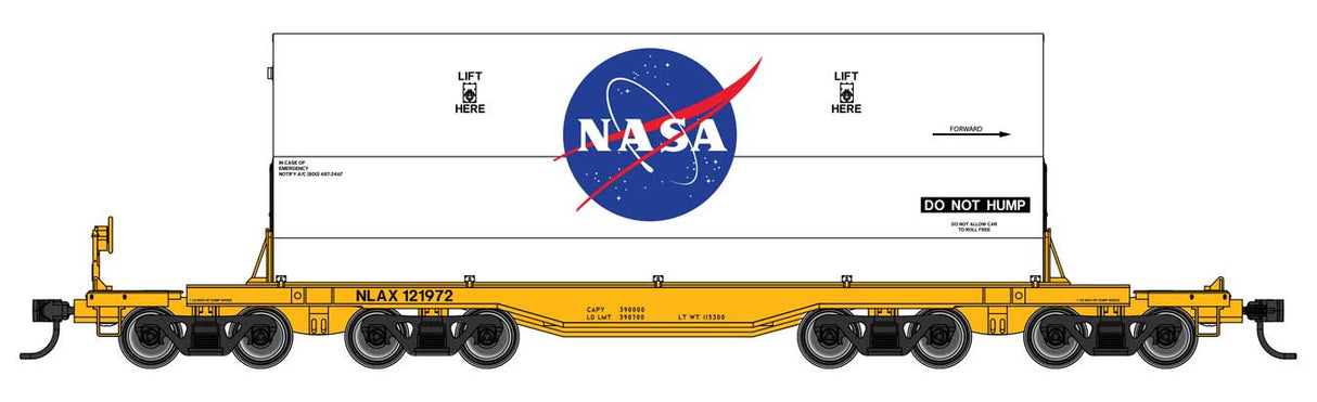 WalthersMainline HO Rocket Train Booster Car - Ready to Run -- NASA (NLAX)#121972