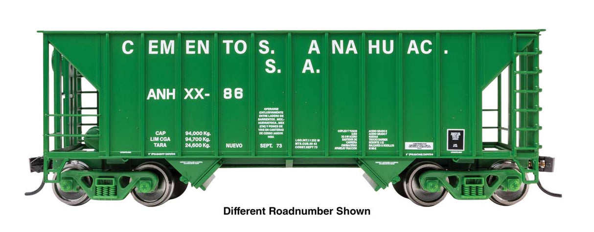 WalthersProto HO 34' 100-Ton 2-Bay Hopper - Ready to Run -- Cementos #ANHXX-101