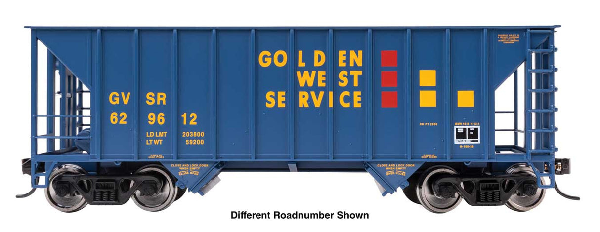 WalthersProto HO 34' 100-Ton 2-Bay Hopper - Ready to Run -- Golden West #629632