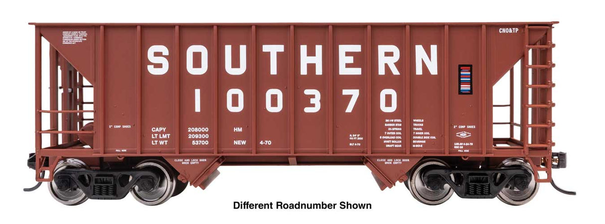 WalthersProto HO 34' 100-Ton 2-Bay Hopper - Ready to Run -- Southern Railway (SOU) #100933