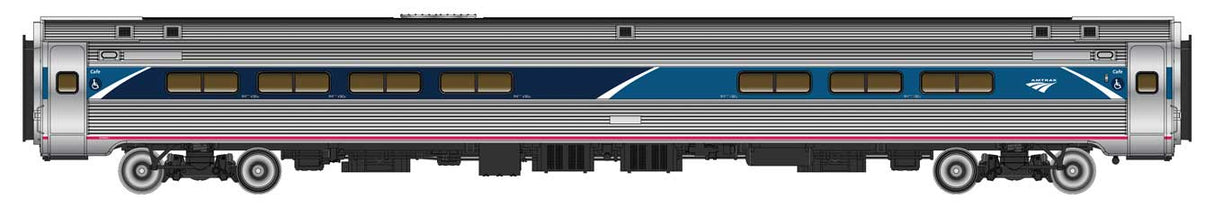 WalthersProto HO 85' Amfleet I Amcafe - Ready to Run -- Amtrak (AMT) Phase VII (Decal)