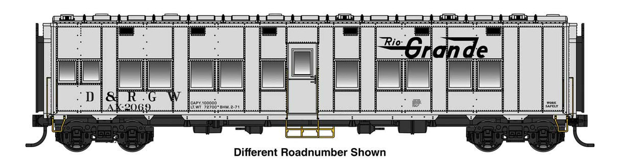 WalthersProto HO Pullman-Standard Troop Sleeper Car - Standard - Ready to Run -- Denver & Rio Grande Western (D&RGW) #AX2410