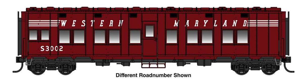 WalthersProto HO Pullman-Standard Troop Sleeper Car - Standard - Ready to Run -- Western Maryland (WM) #S3003