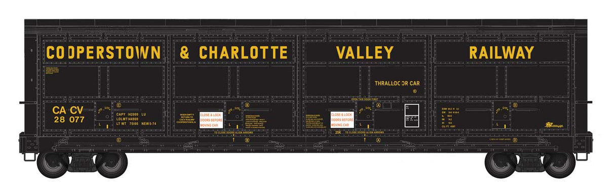 WalthersProto 56' Thrall All-Door Boxcar - Ready to Run -- Coppertown and Charlotte Valley #28077