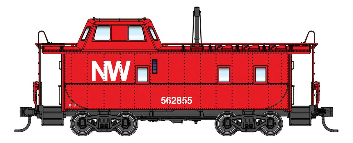 WalthersProto Wabash Streamlined Caboose - Ready to Run -- Norfolk & Western #562855
