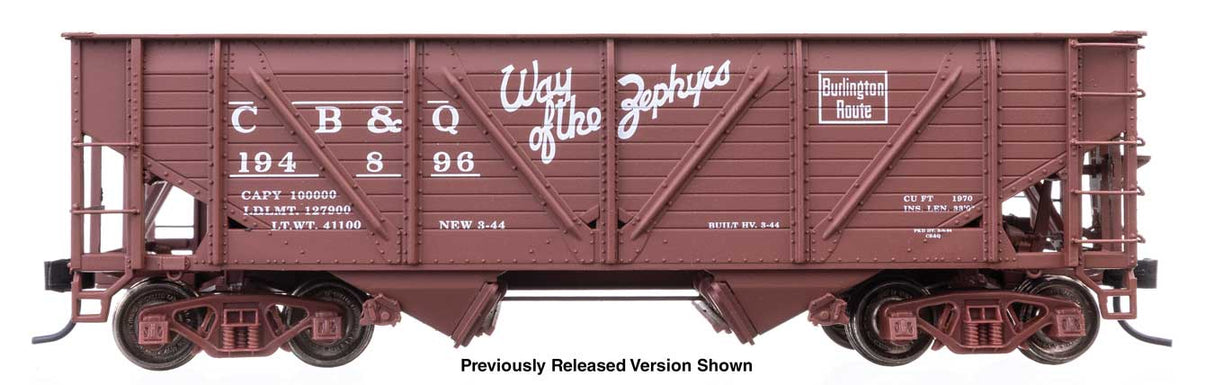 WalthersProto HO 34' Steel-Sheathed War Emergency Hopper - Ready to Run -- Chicago, Burlington & Quincy (CB&Q) #194876