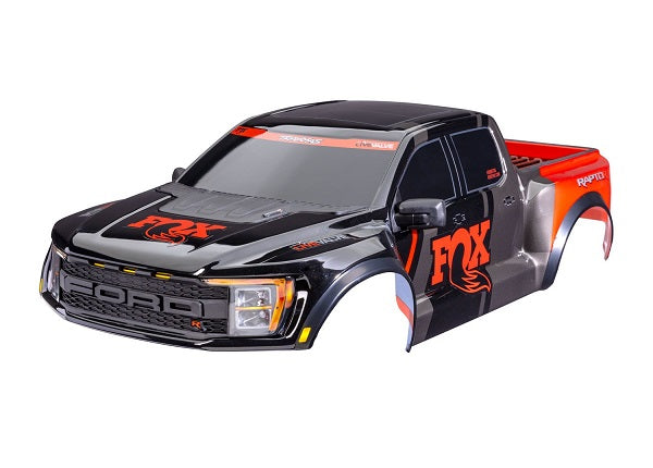 Traxxas 10112-FOX Body, Ford Raptor R, complete (Fox) (includes grille, tailgate trim, side mirrors, decals, & clipless mounting) (requires #10124 & 10125 body mounts)