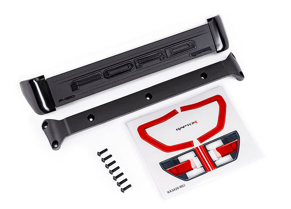 Traxxas 10121 Tailgate trim/ trim mount/ 3x10mm BCS (7)/ decals (attaches to #10111 body)