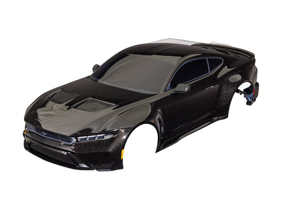 Traxxas 10511 Body, Ford Mustang, Complete (black) (painted, decals applied) (includes side mirrors, spoiler, grilles, vents, & clipless Mounting)
