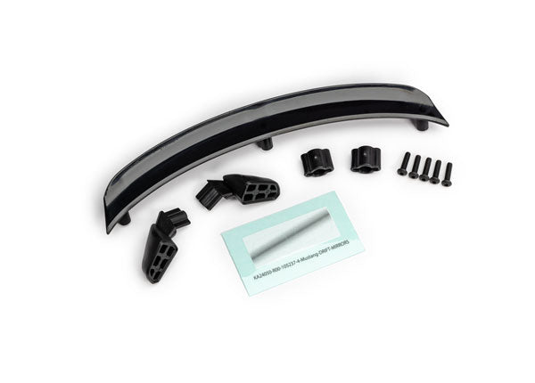Traxxas 10512 Mirrors, side, black (left & right)/ mirror retainers (2)/ spoiler, black/ 2.5x10 BCS (5) (fits #10511 Body)
