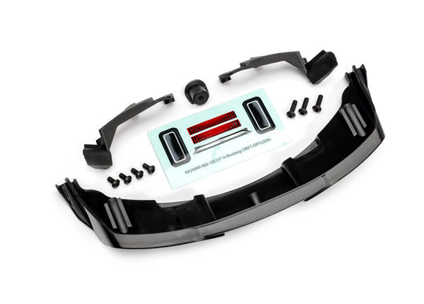 Traxxas 10513 Diffuser, Rear/ retainer/ Body supports (left & right)/ 3x10mm BCS (3)/ 3x6mm BCS (4) (fits #10511 Body)