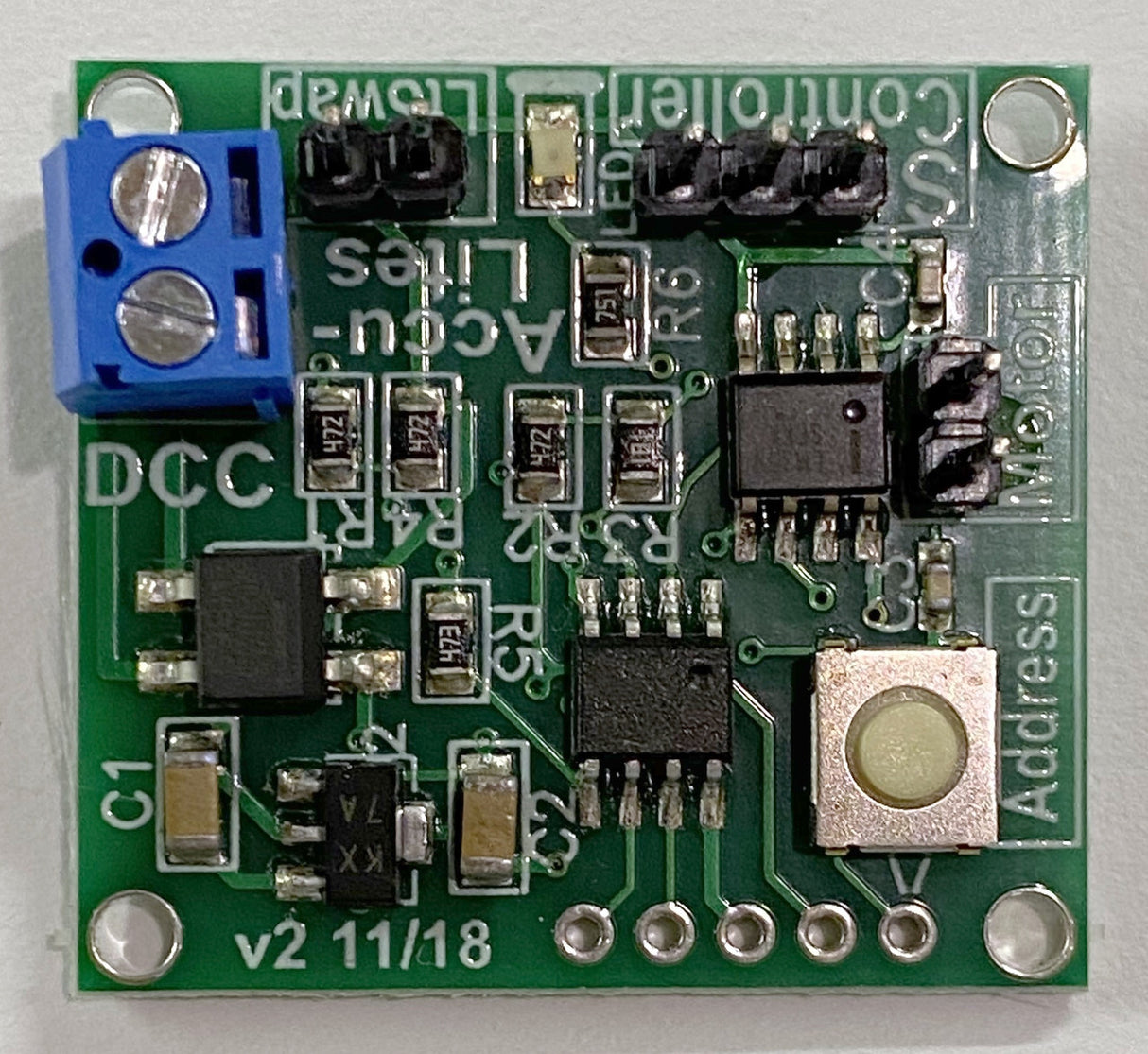 Accu Lites Accessory DCC Decoder -- Fits Tortoise(R) Turnout Motor (Switch Machine) - 107-6001