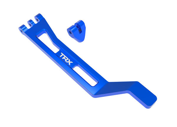 Traxxas 10726 Mini Maxx Battery hold-down, hold-down post (blue-anodized 6061-T6 aluminum)/ 3x15mm BCS (with threadlock) (1)
