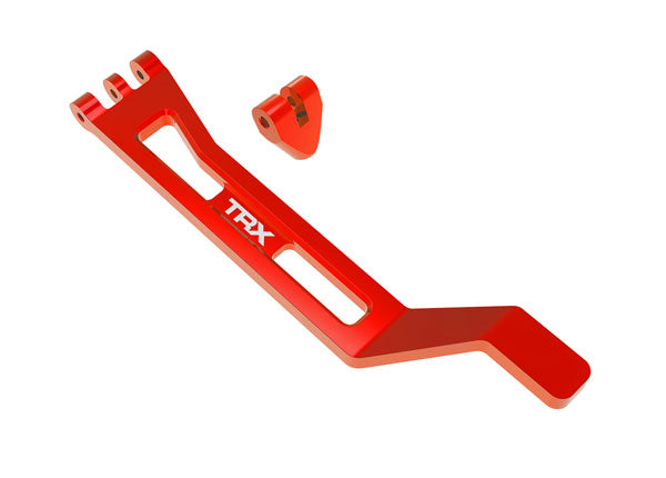 Traxxas 10726 Mini Maxx Battery hold-down, hold-down post (red-anodized 6061-T6 aluminum)/ 3x15mm BCS (with threadlock) (1)