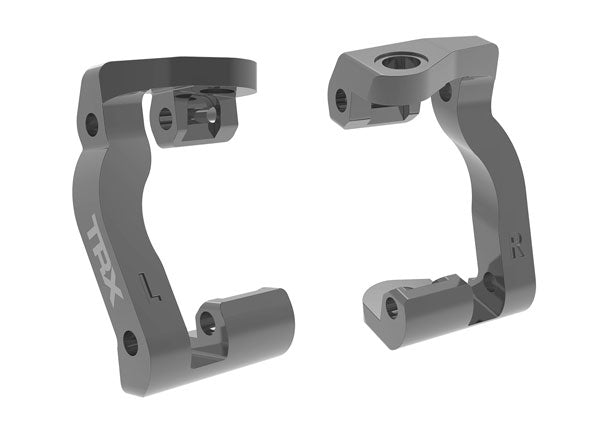 Traxxas 10733-GRAY Mini Maxx Caster blocks (c-hubs), 6061-T6 aluminum (gray-anodized), left & right