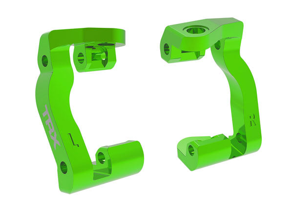 Traxxas 10733-GRN Mini Maxx Caster blocks (c-hubs), 6061-T6 aluminum (green-anodized), left & right