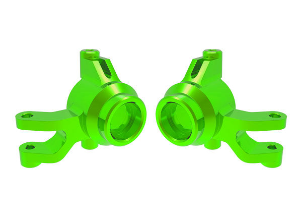 Traxxas 10734-GRN Mini Maxx Steering blocks, 6061-T6 aluminum (green-anodized) (left & right)/ 3x12mm SS (with threadlock) (4)/ 3x15mm BCS (with threadlock) (2)