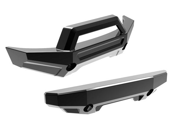 Traxxas 10735-BLKCR Mini Maxx Bumper, Front (1)/ Rear (1) (black chrome)