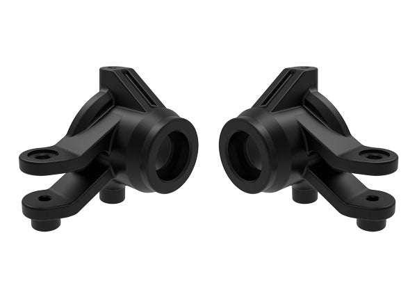 Traxxas 10736-Black Mini Maxx Steering blocks, left & right (black)