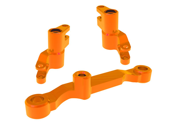 Traxxas 10743-ORNG Mini Maxx / XRT Steering Bellcranks, draglink (orange-anodized 6061-T6 aluminum)/ 3x13mm SS (with threadlock) (2)/ 3x12mm BCS (with threadlock) (2)/ 5x8x2.5mm ball bearings (2)/ 5x10x4mm ball bearings (2)