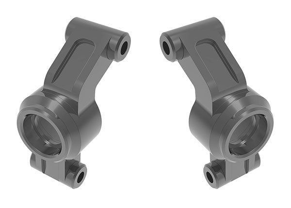 Traxxas 10751-GRAY Mini Maxx Carriers, stub axle, 6061-T6 aluminum (gray-anodized) (left & right)