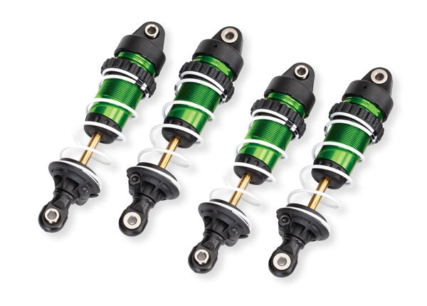 Traxxas 10765-GRN Mini Maxx Shocks, GTR long, green-anodized, PTFE-coated bodies with TiN shafts (assembled with Springs) (4)