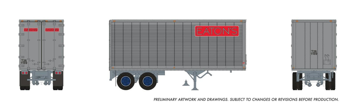 Rapido Trains HO 26' Can-Car Trailer: Eaton's: #T261207