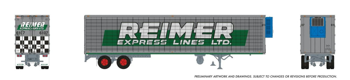 Rapido Trains HO 45' Trailmobile Dry Van Trailer: Reimer: #6107