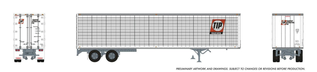 Rapido Trains HO 45' Trailmobile Dry Van Trailer: Transport Intl Pool: #212985