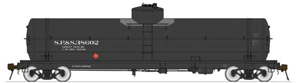 American Limited Models HO GATC Welded Tank Car - Ready to Run -- Spokane, Portland & Seattle 38615 (As-Delivered, black) - 147-1856