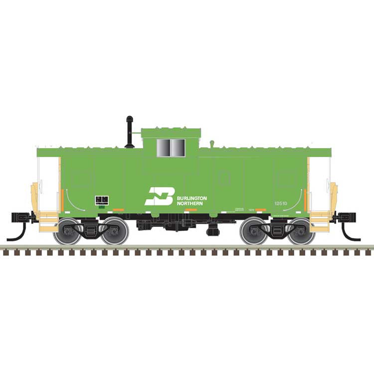 Atlas N Master Series Extended Vision Caboose - Burlington Northern (BN) #12510 (green, yellow)
