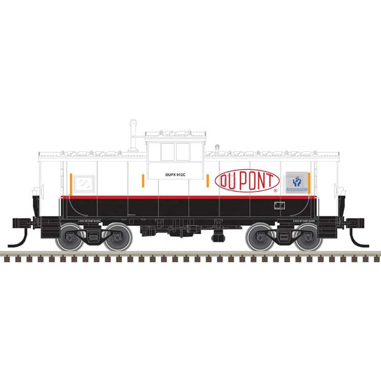 Atlas N Master Series Extended Vision Caboose - Dupont #912C (black, white)