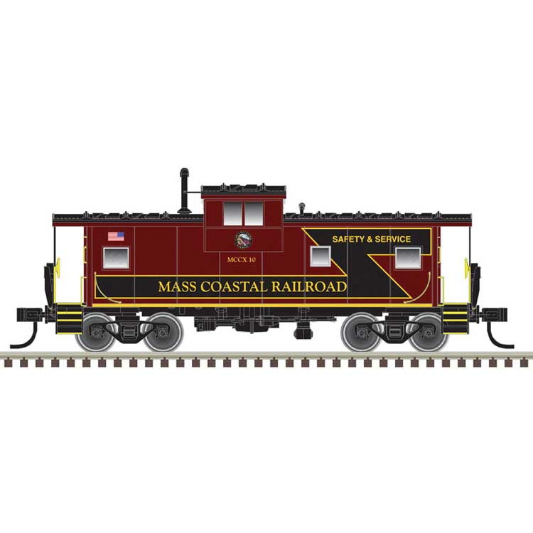 Atlas N Master Series Extended Vision Caboose - Mass Coastal #10 (red, black, yellow)
