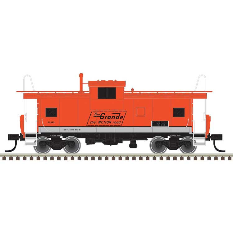 Atlas N Master Series Extended Vision Caboose - Union Pacific (UP) #1513 (DRGW Pikes Peak Historical, orange, silver)