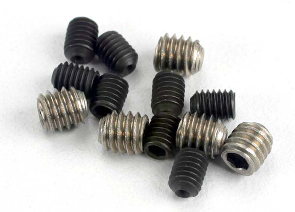 Traxxas 1548 Set (grub) Screws, 3x4mm (8)/ 4x4mm (stainless) (4) - TRA1548