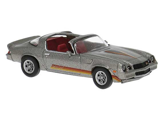 Brekina HO 1980 Chevrolet Camaro Z28 - Assembled -- Metallic Gray, Orange