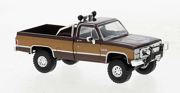 Brekina HO 1981 GMC Sierra Grande Pickup Truck - Assembled -- Colt Edition (2-Tone Brown)