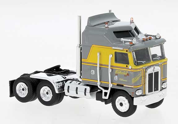 1976 Kenworth K100 Aerodyne Sleeper-Cab Semi Tractor - Assembled -- Friderici (gray, yellow)