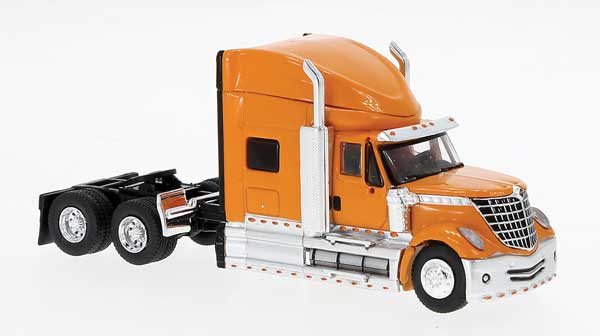 Brekina HO 2010 International Lonestar Sleeper-Cab Semi Tractor - Assembled -- Orange