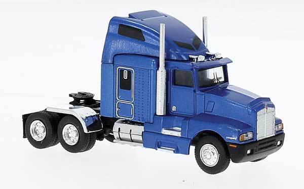 Brekina HO 1984 Kenworth T600 Sleeper-Cab Tractor Only - Assembled -- Blue