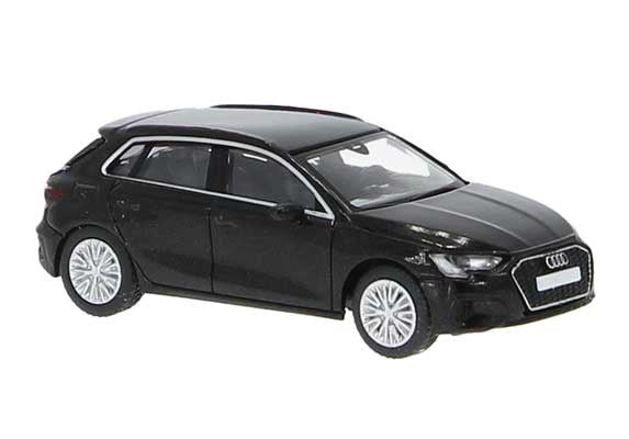 Brekina HO 2022 Audi A3 - Assembled -- Black