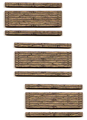 Blair Line N Weathered 1-Lane Wood Grade Crossing -- Kit pkg(3)