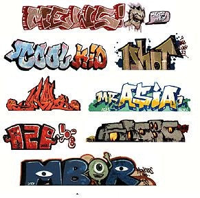 Blair Line Graffiti Decals Mega Set -- Set #1 pkg(8) - 184-2244