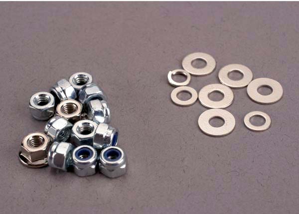 Traxxas 1846 Nut set, nut & washer set for Sledgehammer (3mm lock nuts (11), 3mm flange nuts (2)) - TRA1846